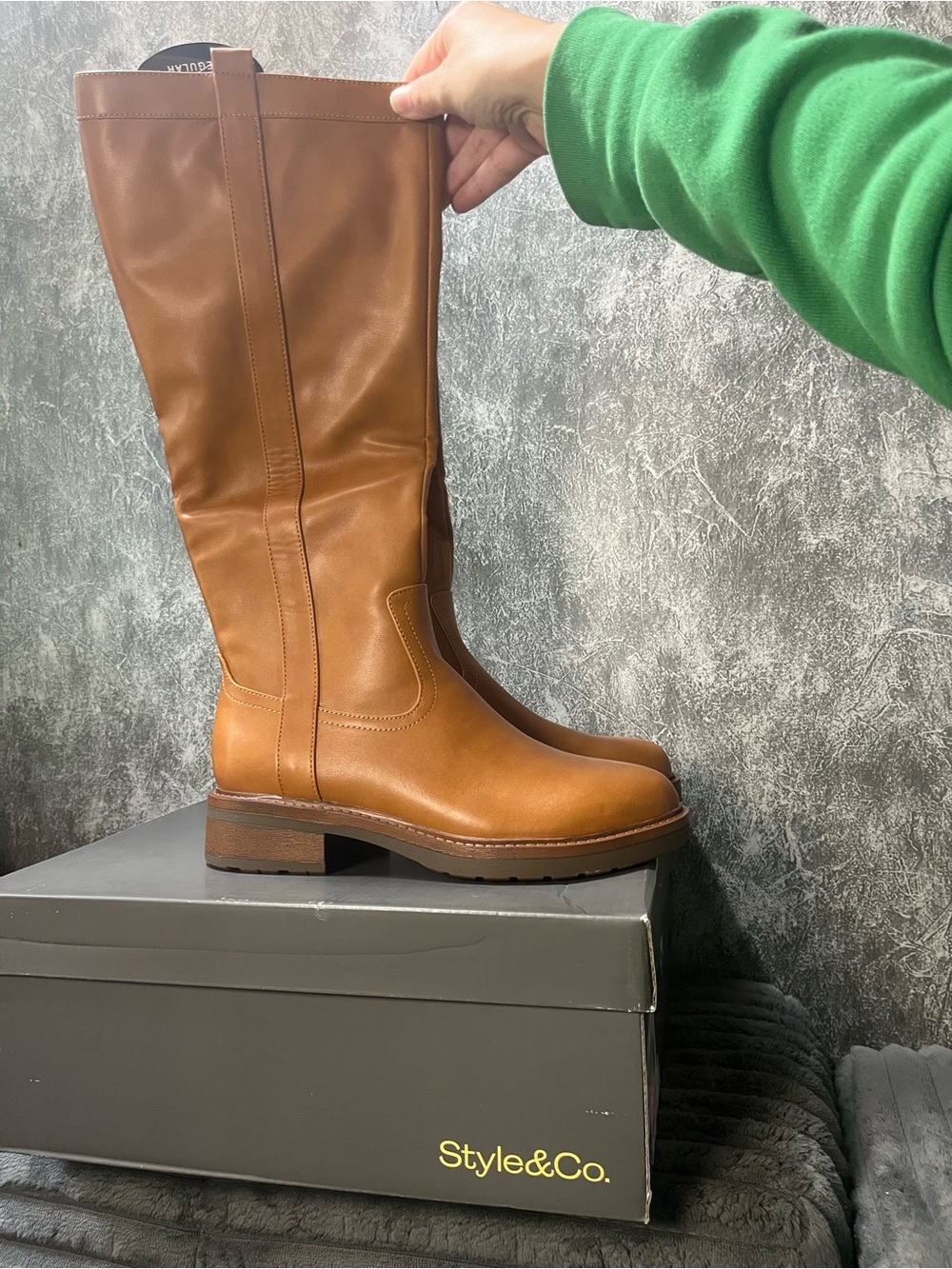Style & Co. Tall Chestnut Brown Knee high Riding Boots